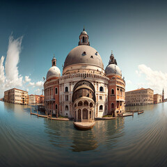Fototapeta na wymiar Panoramic View of Venice.AI