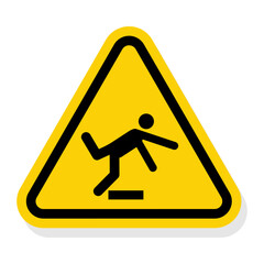 ISO Triangle Warning Sign: Tripping Hazard Symbol (IS-2021)