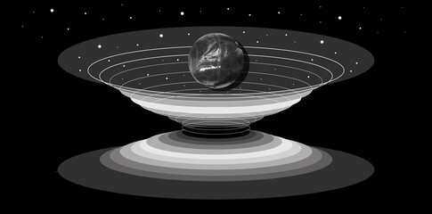 Illustrazione spaziotempo © o_sonia