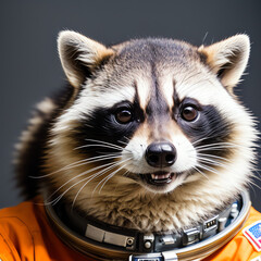 Cute Furry Raccoon. Generative Ai