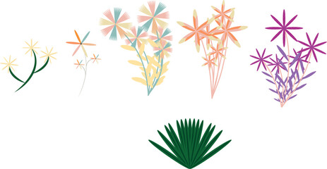 set of leaves for brush tools