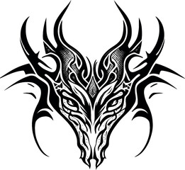 Dragon vector, isolated in white background, Celtic dragon, vector illustration.