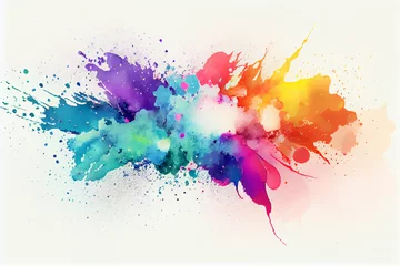 Poster Multicolor watercolor effect background © Muhammad