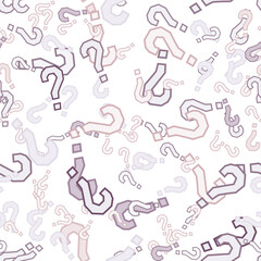 Quiz seamless pattern. Question marks, doubt, faq