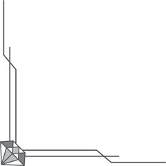 Diamond Border Corner Design Element Vector