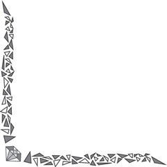 Diamond Border Corner Design Element Vector