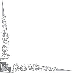 Obraz premium Diamond Border Corner Design Element Vector