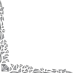 Obraz premium Diamond Border Corner Design Element Vector