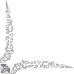 Obraz premium Diamond Border Corner Design Element Vector