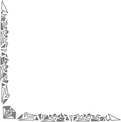 Diamond Border Corner Design Element Vector