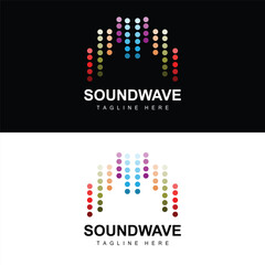 Sound Wave Logo, And Sound Tone Vector Icon Template Music Brand Product