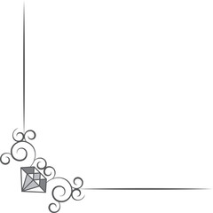 Obraz premium Diamond Border Corner Design Element Vector