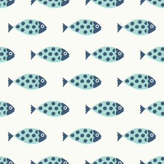 Seamless Surface Pattern Design, Fish Art for Home Textiles Dress Sweater Scarf Bedding Mats and Packaging - 581342046