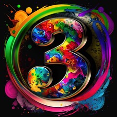 Logo of a letter in colorful, generative ai