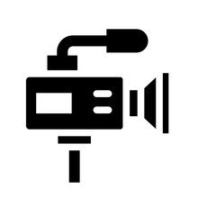 Fototapeta premium video camera solid icon illustration vector graphic