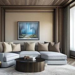 A living room with a modern design1, Generative AI