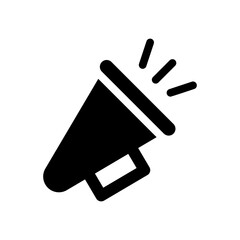 megaphone solid icon illustration vector graphic