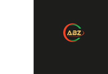ABZ Letter nature logo design on black background. ABZ creative initials lettercircle logo concept . ABZ letter design.