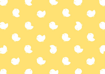 かわいいひよこ柄の背景 © 真澄 佐野