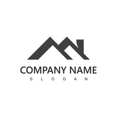 Real Estate Logo, Home Design Illustration