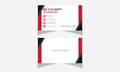 Business card Design Vector Layout Double-sided business card Creative Design template, Personal visiting card template with card