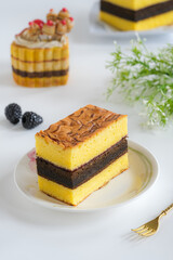 lapis surabaya, spikoek or three layer cake 