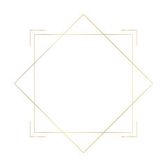 Luxury wedding gold frame