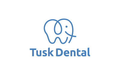 Tusk Dental Clinic Logo Tooth abstract design vector.