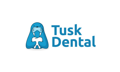 Tusk Dental Clinic Logo Tooth abstract design vector.