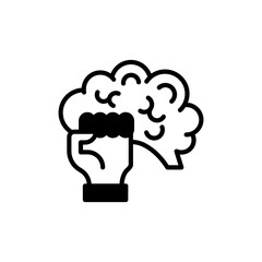 Mind power icon in vector. illustration