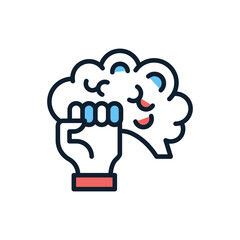 Mind power icon in vector. illustration