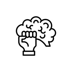 Mind power icon in vector. illustration