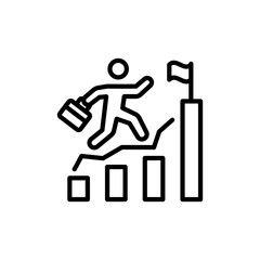 Career Growth icon in vector. illustration