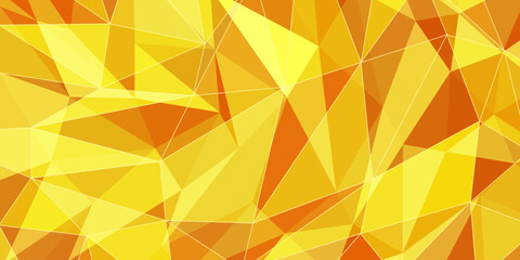 背景イラスト_三角形モザイク_黄色
