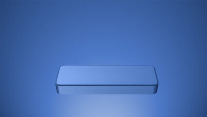 blue plastic box isolated on white