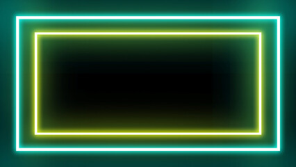 blue yellow frame glow in the dark