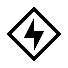 high voltage solid icon illustration vector graphic