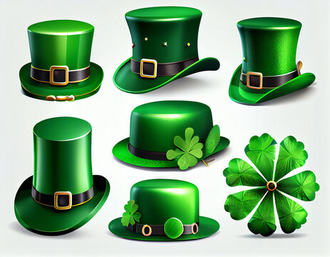 Vector set illustratitions, st. Patrick's day concept, generated with AI