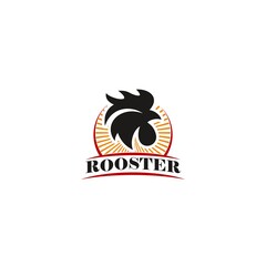 Head rooster illustration design icon isolated on white background