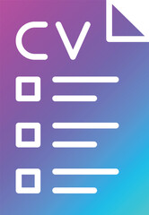 Fototapeta premium Cv Vector Icon Design Illustration