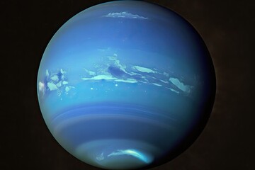 the Neptune planet's surface. This image's components were provided by NASA. superior photograph. Generative AI - obrazy, fototapety, plakaty