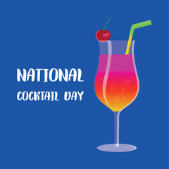 National Cocktail Day . Design suitable for greeting card poster and banner