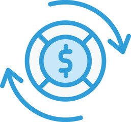 Money flow Vector Icon Design Illustration