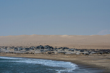 Atlantic Ocean coast near Luderitz town in Namibia