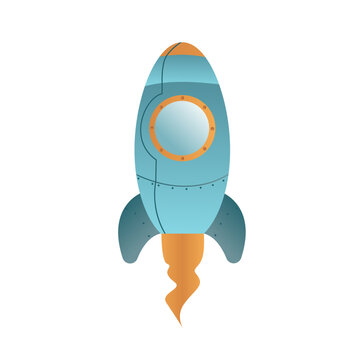 recommend clip art: A space rocket isolated on a white background. Vector illustration.