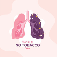 World No Tobacco Day. Creative design idea for poster, banner vector illustration