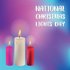 National Christmas Lights Day. Design suitable for greeting card poster and banner