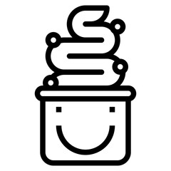 soft serve line icon style