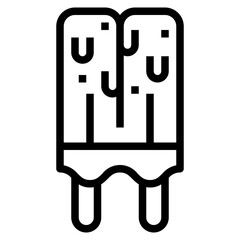 ice pop line icon style