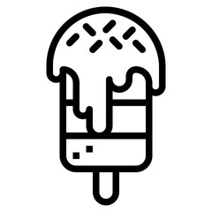 ice pop line icon style